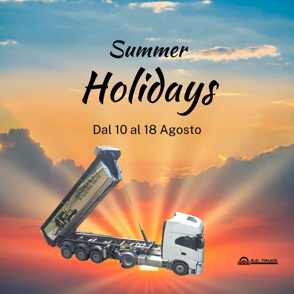 l'estate è alle porte e con il caldo che aumenta, anche noi di S.D. Truck ci prepariamo a una pausa per ricaricare le batterie!
